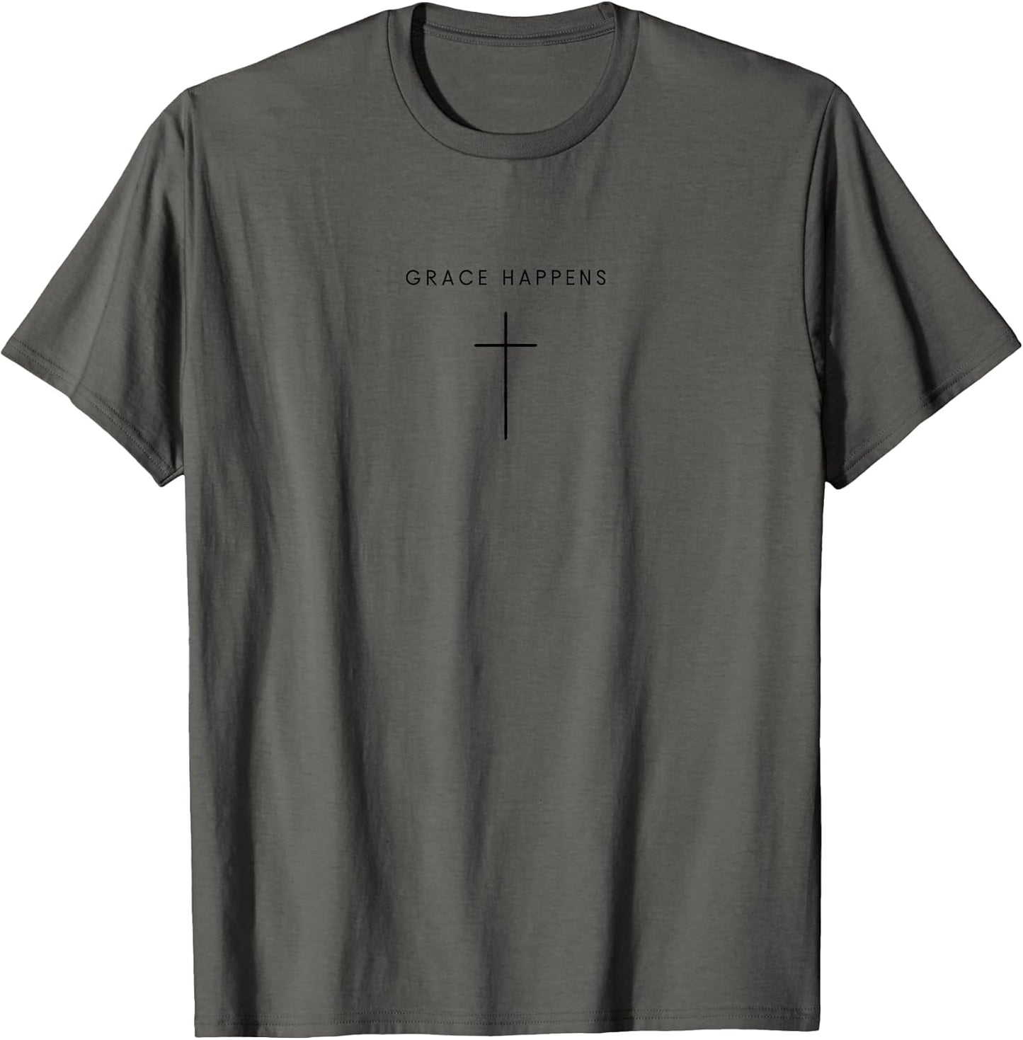 Grace Happens Cross - Minimalist Christian Jesus Christ T-Shirt