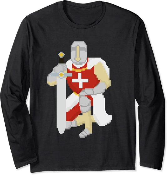 Pixel Art - Knight Long Sleeve T-Shirt