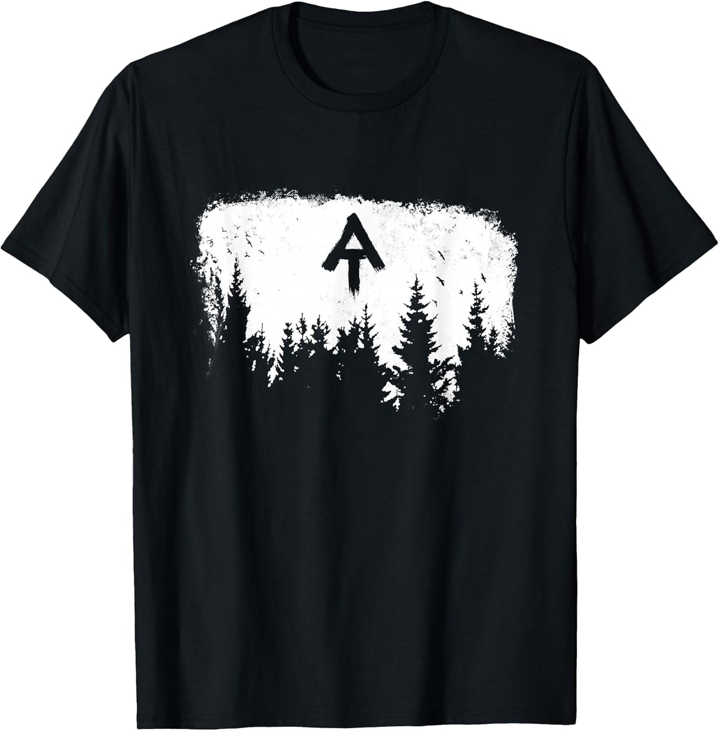White Blaze Appalachian at Trail Minimalist Pine Tree Hike T-Shirt