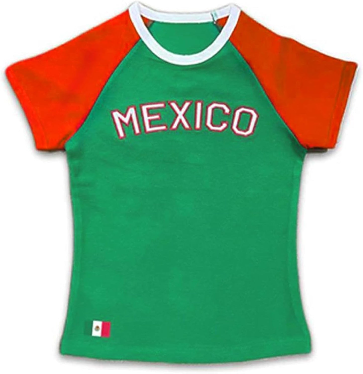 Womens Vintage Baby Tees Mexico Jersey Shirts for Women Mexican Y2k Graphic Crop Tops Cropped Tee 2000s Clothing