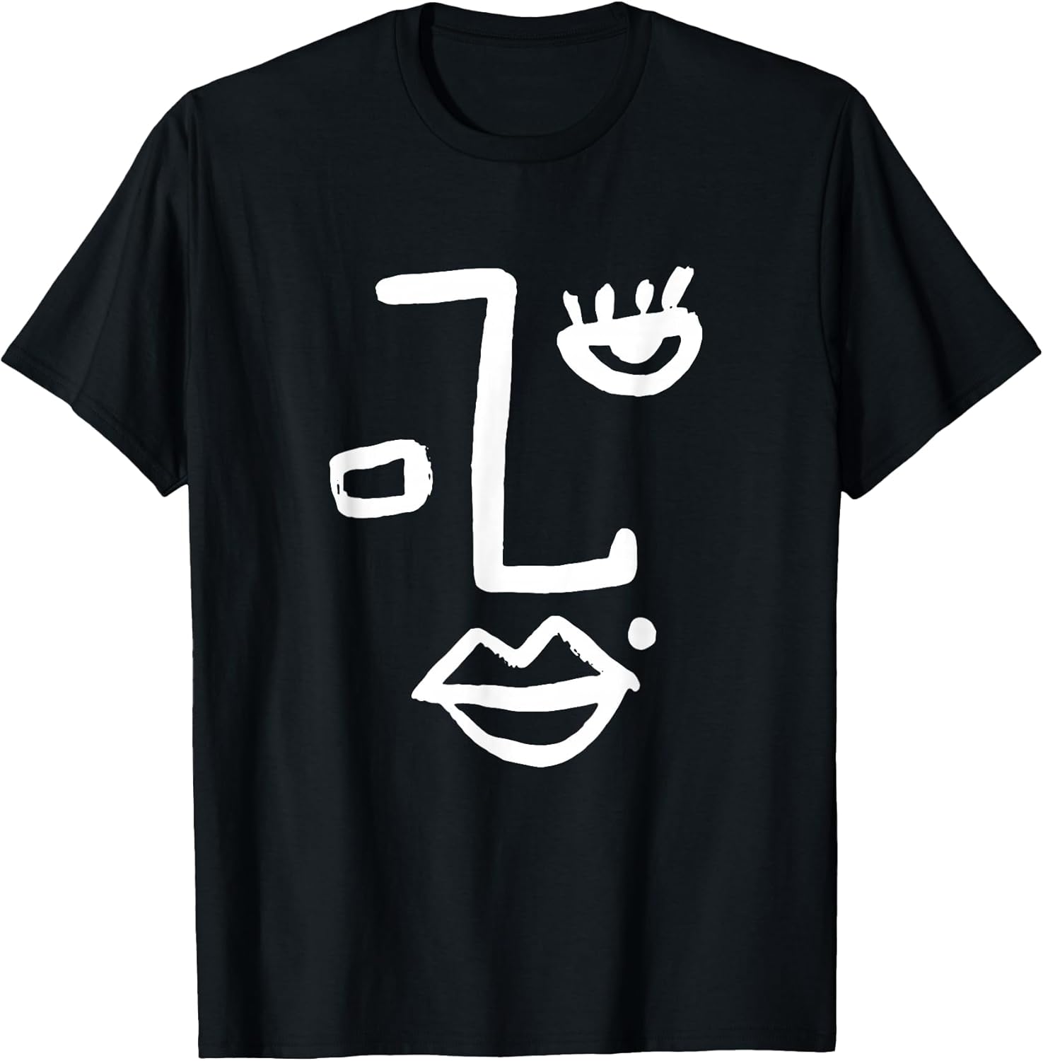 Minimalist Abstract Line Art Feminine Aesthetic Face T-Shirt