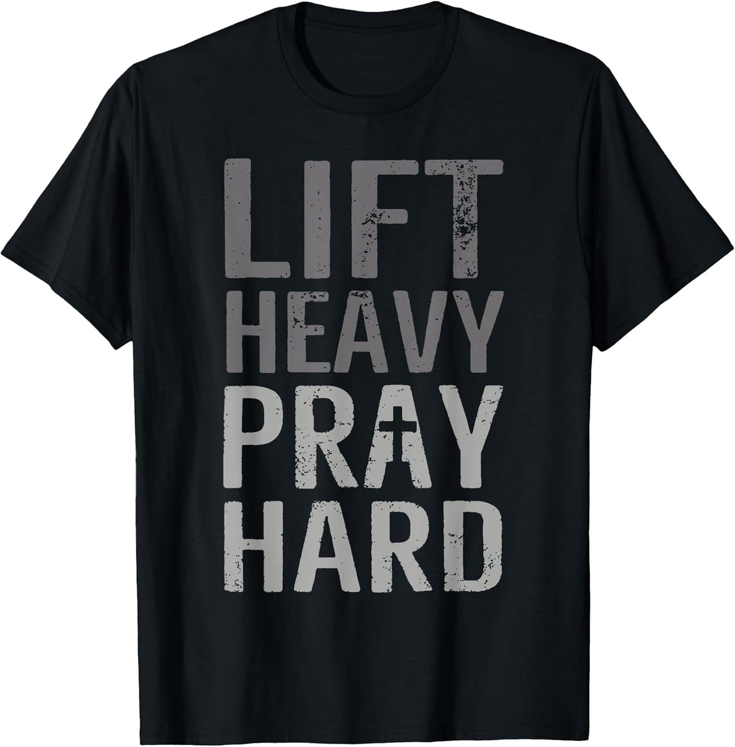 Lift Heavy Pray Hard Christian Gym Faith