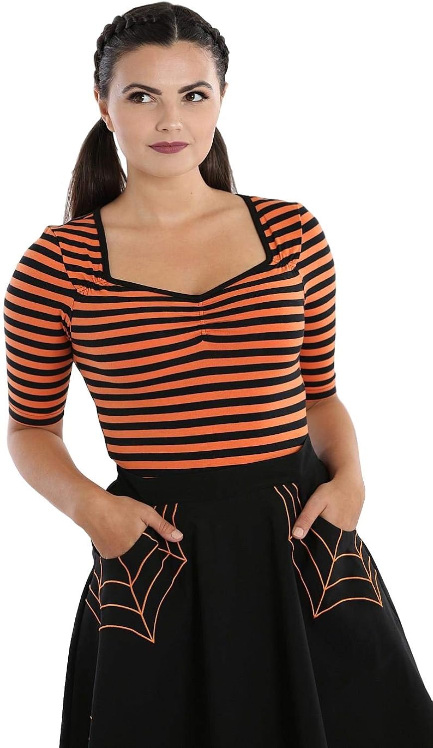 Warlock Striped Punk Retro Jersey Top