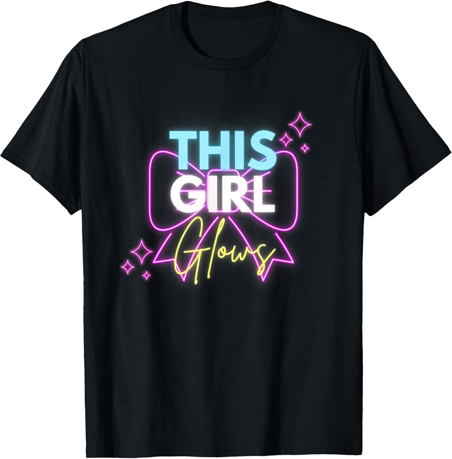 This Girl Glows for Kids Tie Dye Bright Colors 80's and 90's T-Shirt