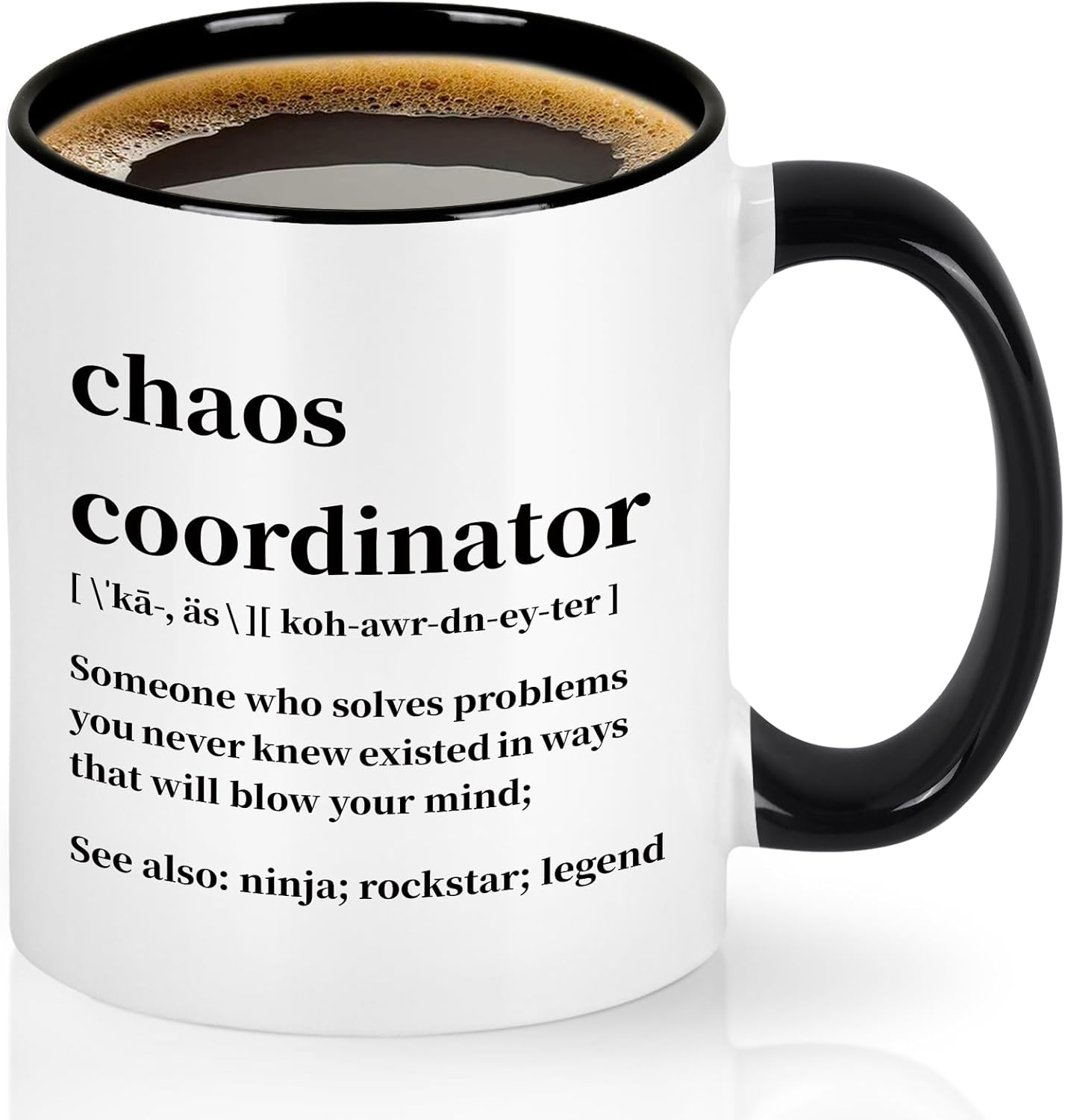 Cabtnca Chaos Coordinator Gift, Christmas Gifts, Thank You Gifts for Women Men, Coworkers Employee Nurse, Friend Teacher Boss Principal, Ceramic Funny Mugs, Chaos Coordinator Mug 11 Oz