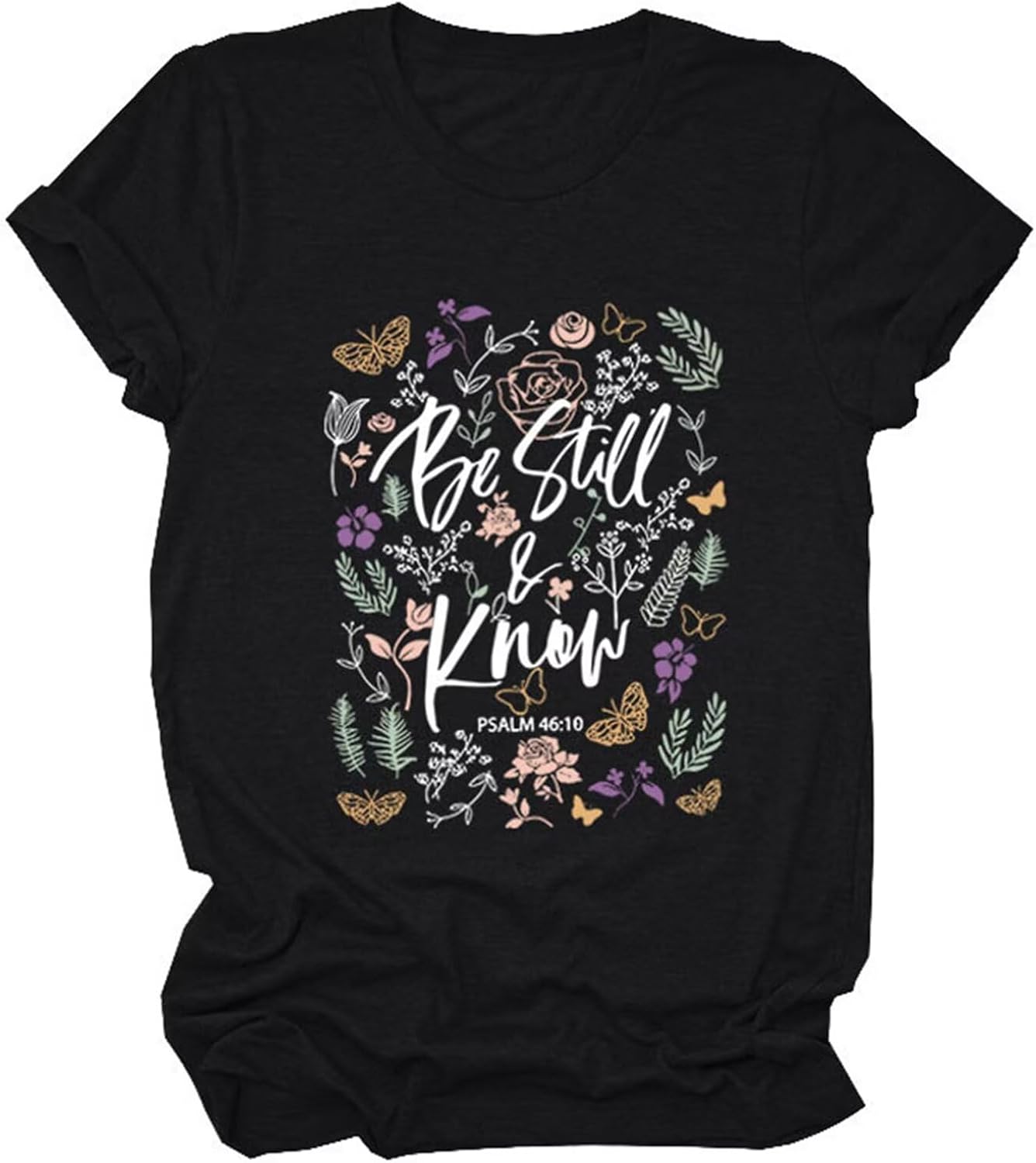 Love in Faith | Be Still Christian Shirts Christian T Shirts for Women Casual Faith Tees for Women