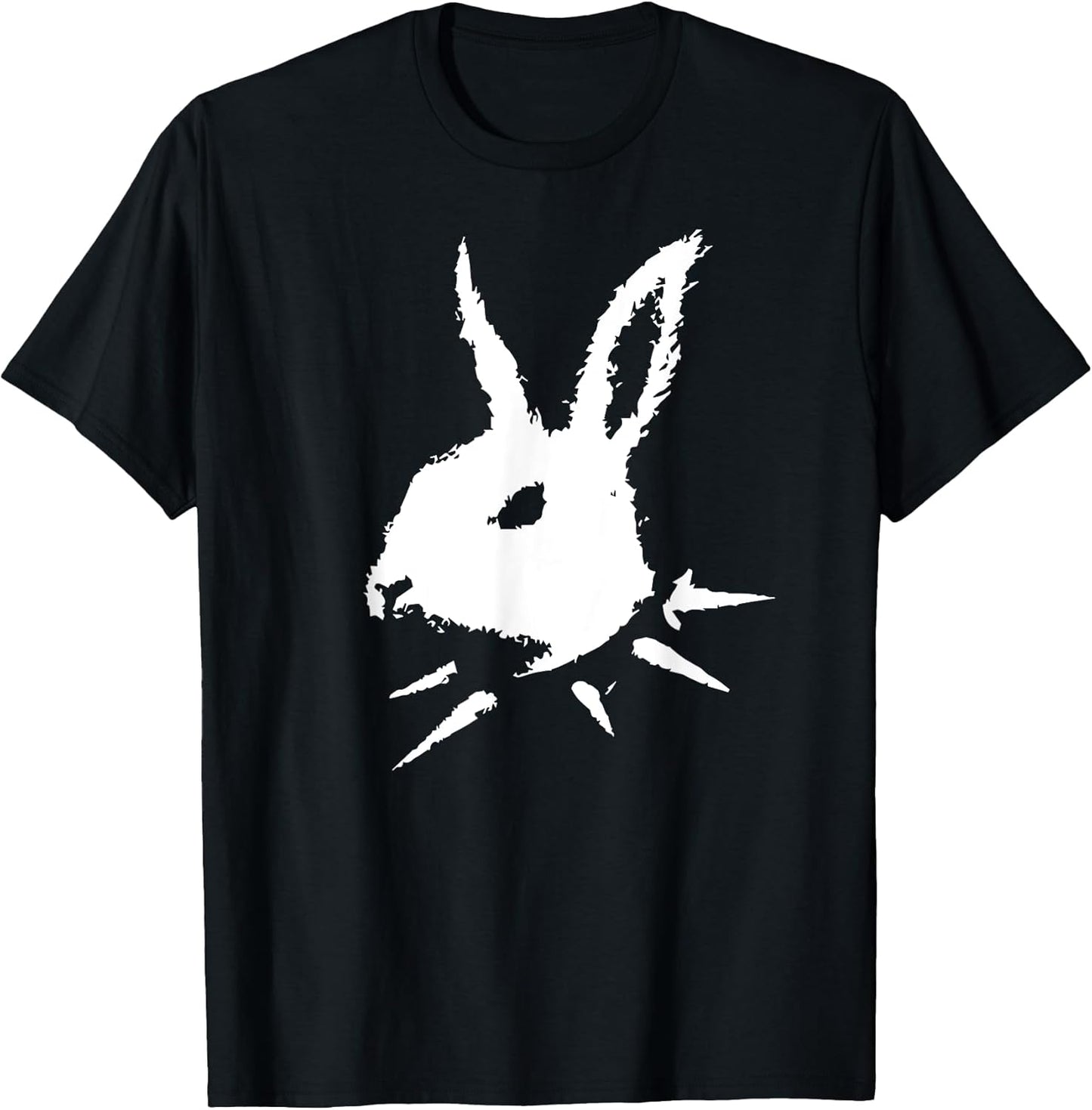 Bunny Skull Punk Y2k Cute Creepy Cat Goth Black Alt Gothic T-Shirt