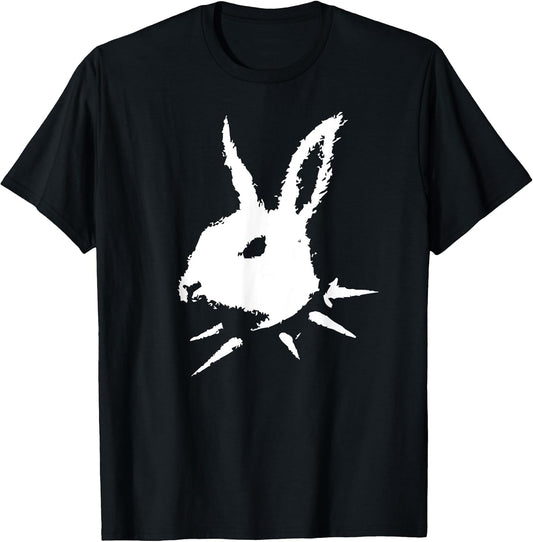 Bunny Skull Punk Y2k Cute Creepy Cat Goth Black Alt Gothic T-Shirt