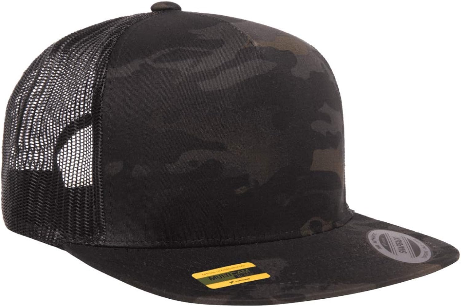 Yupoong 5-Panel YP Classic Trucker Cap | High Profile Flat Visor Snapback | OSFM | Bulk Packs Available