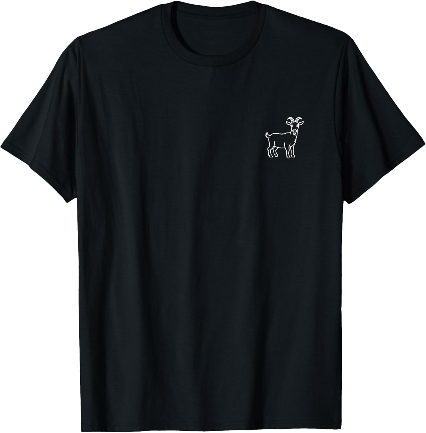 Goat Outline Minimalist Line Art Simple T-Shirt
