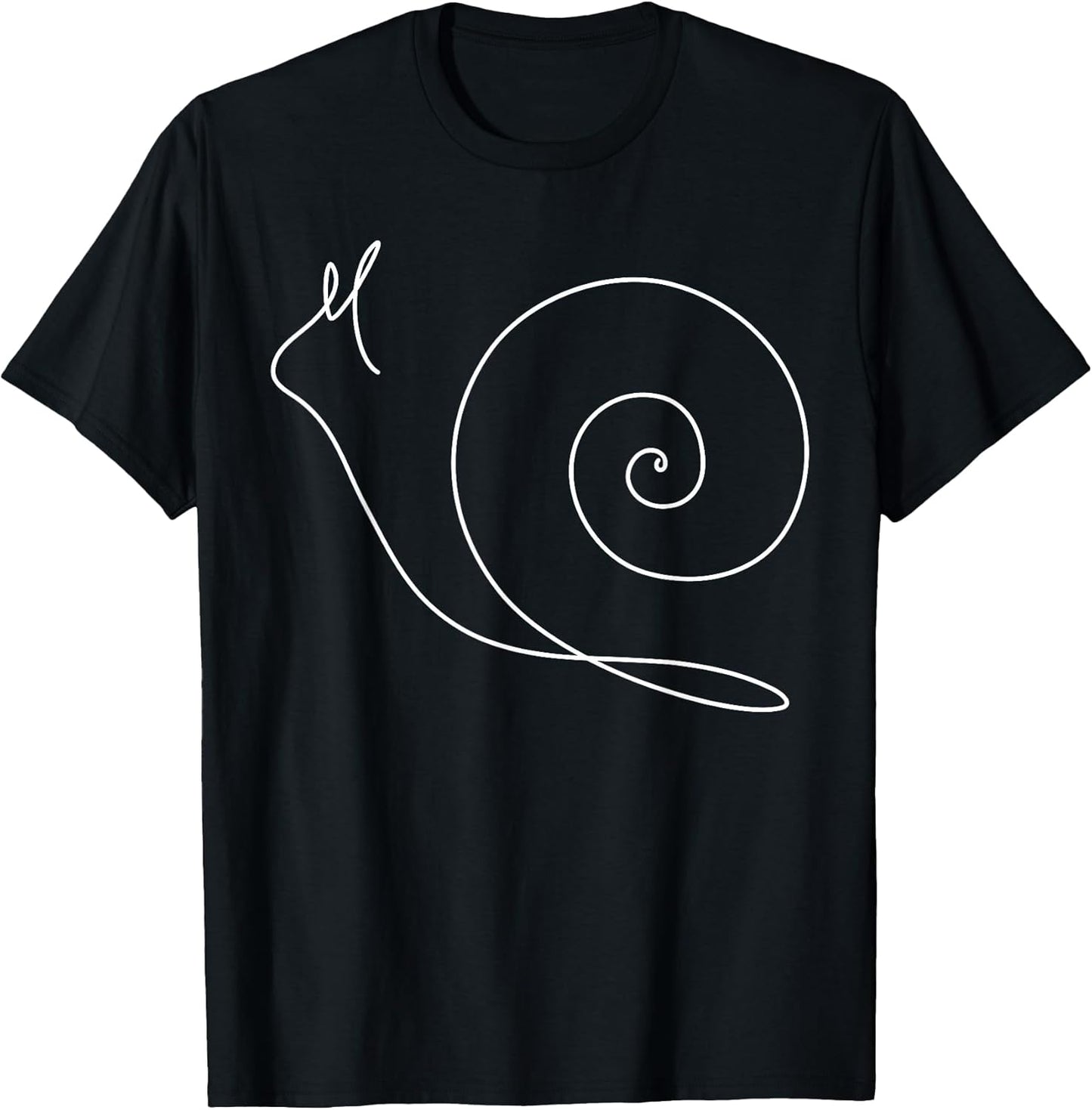 Minimalist Snail Tshirt - Minimalism - Outline Lineart Tee T-Shirt
