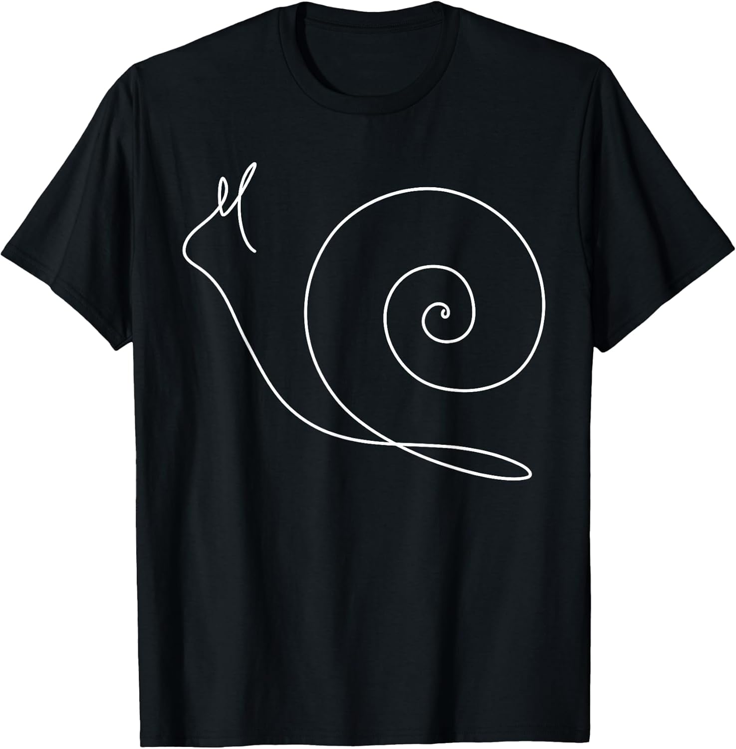 Minimalist Snail Tshirt - Minimalism - Outline Lineart Tee T-Shirt