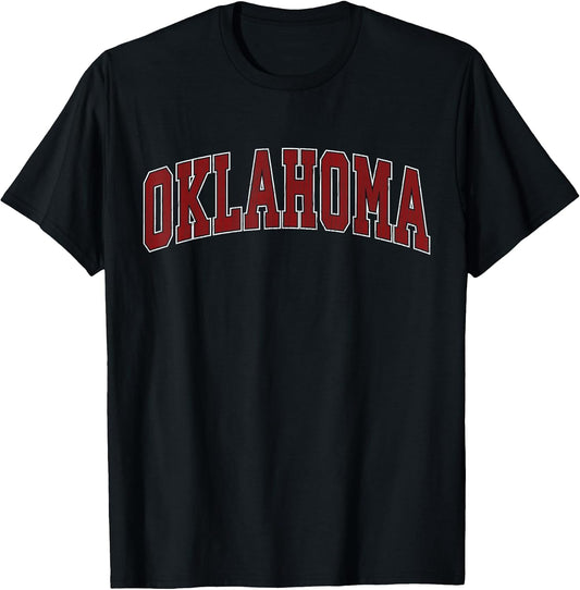 Oklahoma OK Vintage Athletic Sports Design Red Style 80s 90s T-Shirt