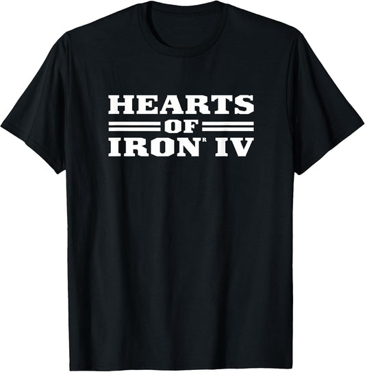 Hearts of Iron IV logo white Strategy Game T-Shirt