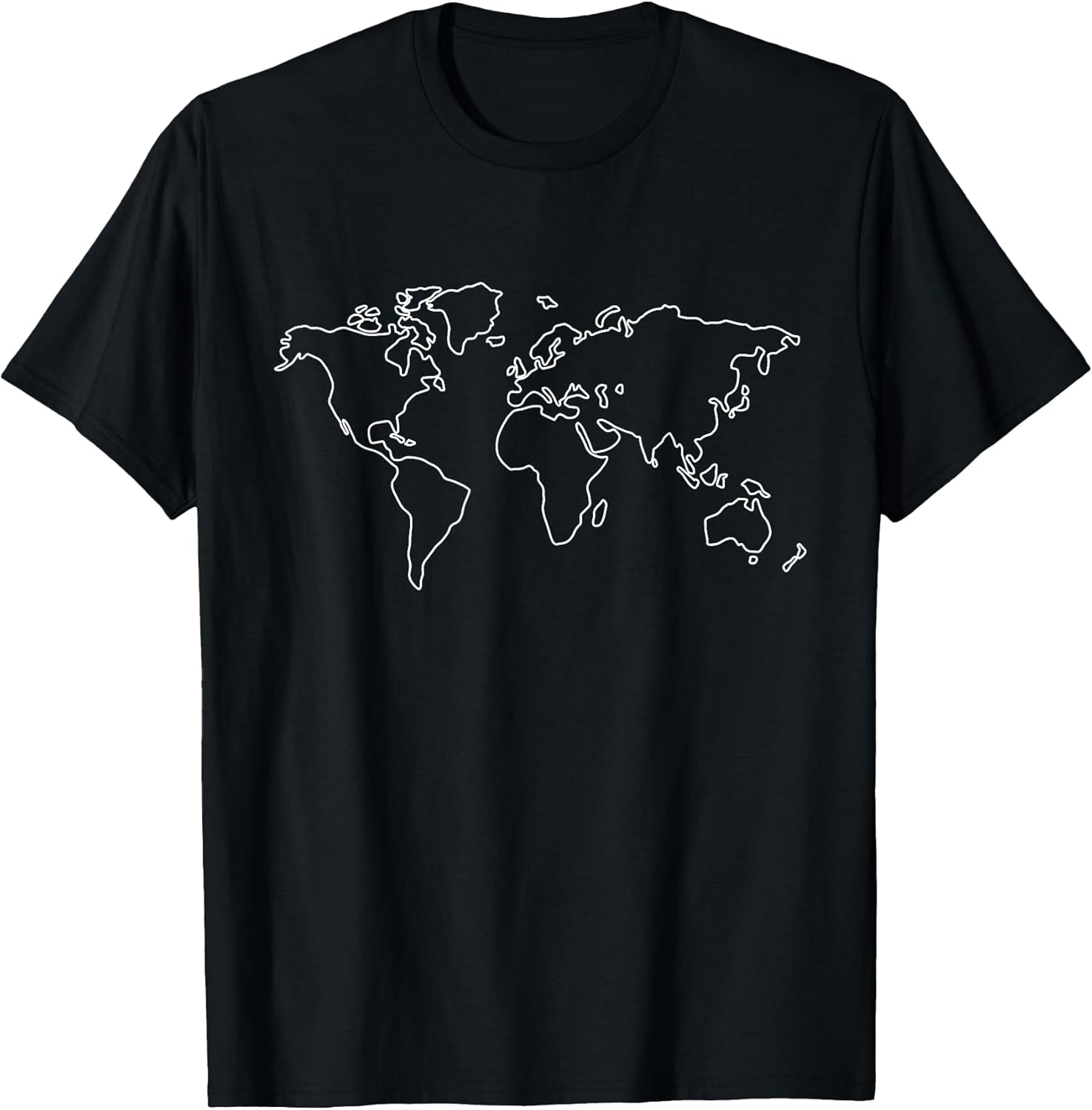 Minimalist Globe World Map T-Shirt Travel Traveler Graphic T-Shirt