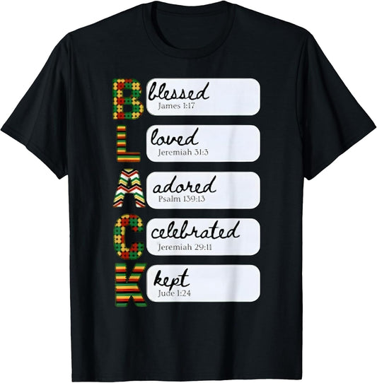 Black History Month Inspirational Christian Quotes Religious T-Shirt