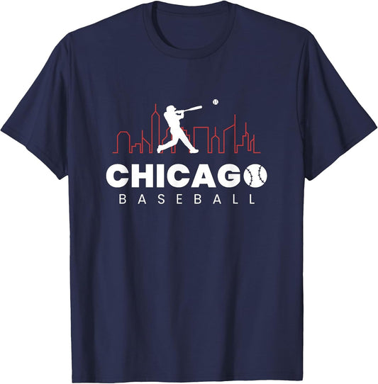 Chicago Baseball Vintage Minimalist Retro Baseball Lover T-Shirt