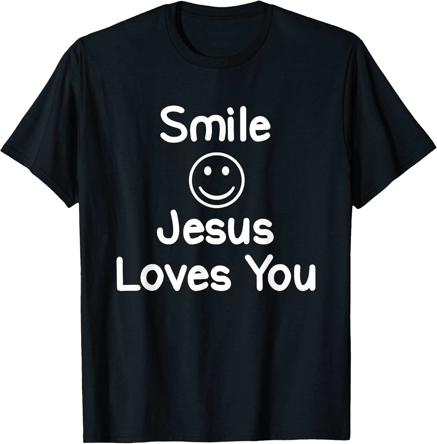 Inspirational Smile Jesus Loves You T-Shirt. Faith Tee T-Shirt