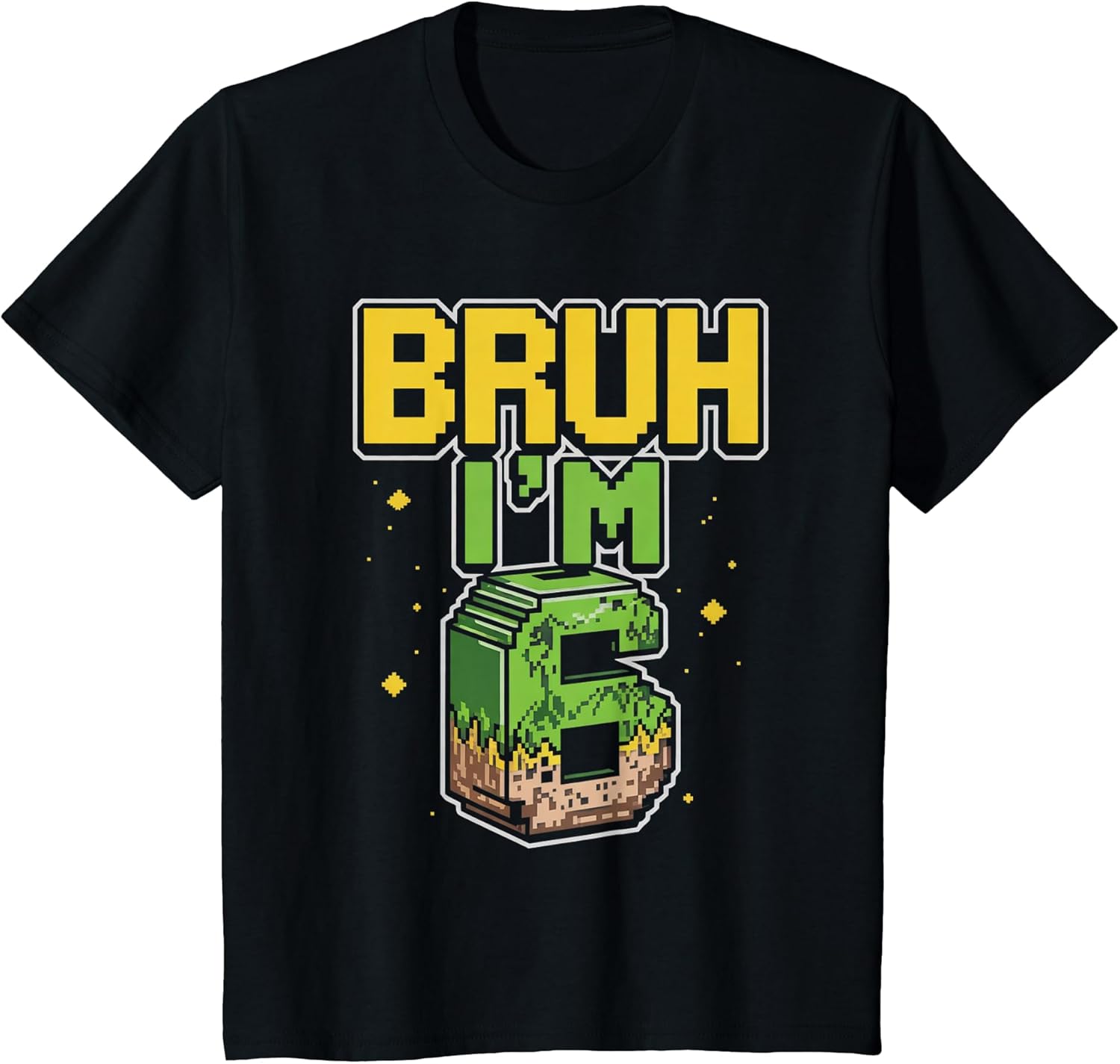 Kids Bruh it' s my birthday Boys Kids Funny Pixel Video Games T-Shirt
