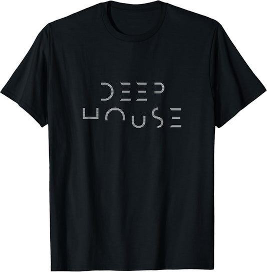 Deep House Music Art Minimalist Design for DJ, Raver EDM T-Shirt
