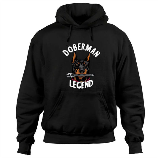 Doberman Legend Mechanic Pinscher Pullover Hoodie