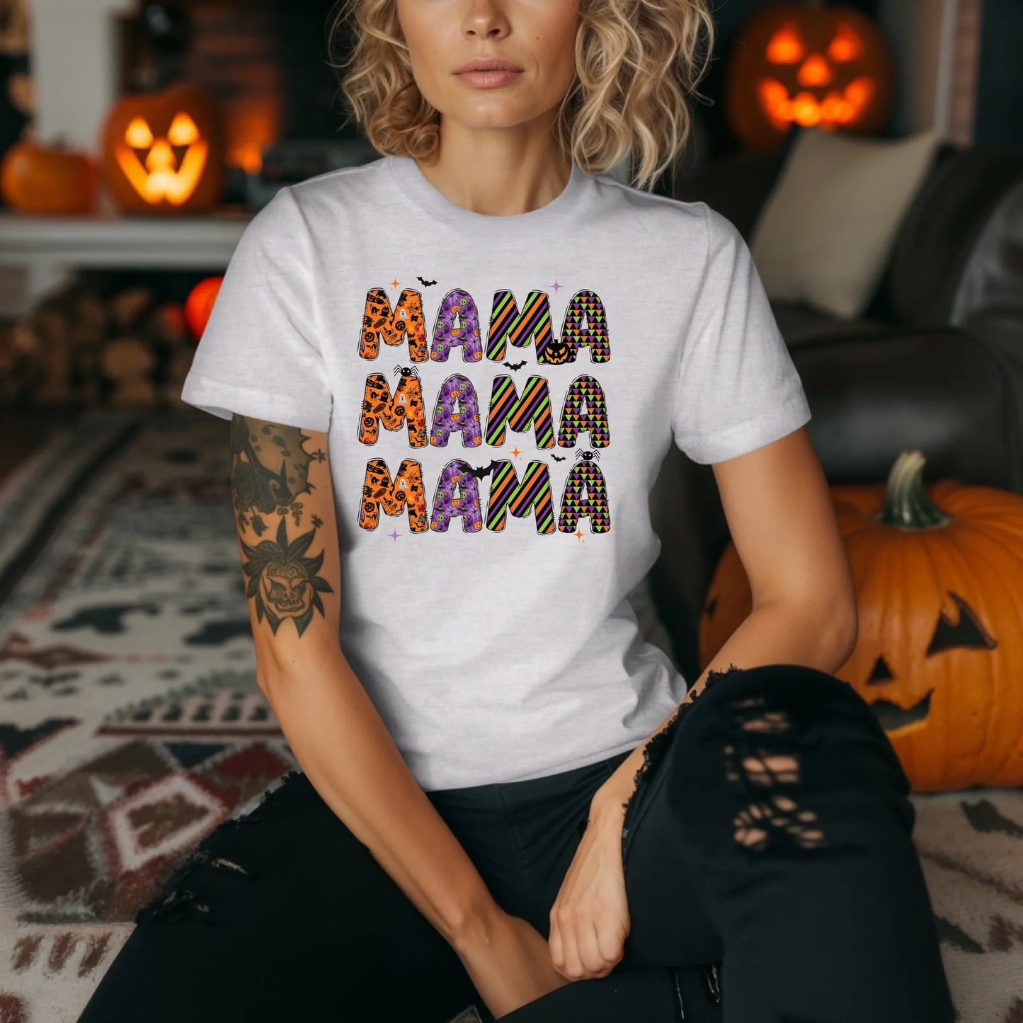 Personalized Halloween Name Shirt – Custom Mama, Mimi, Nana. Hoodie, Sweatshirt | InkThreadWorks.com (Image 2)