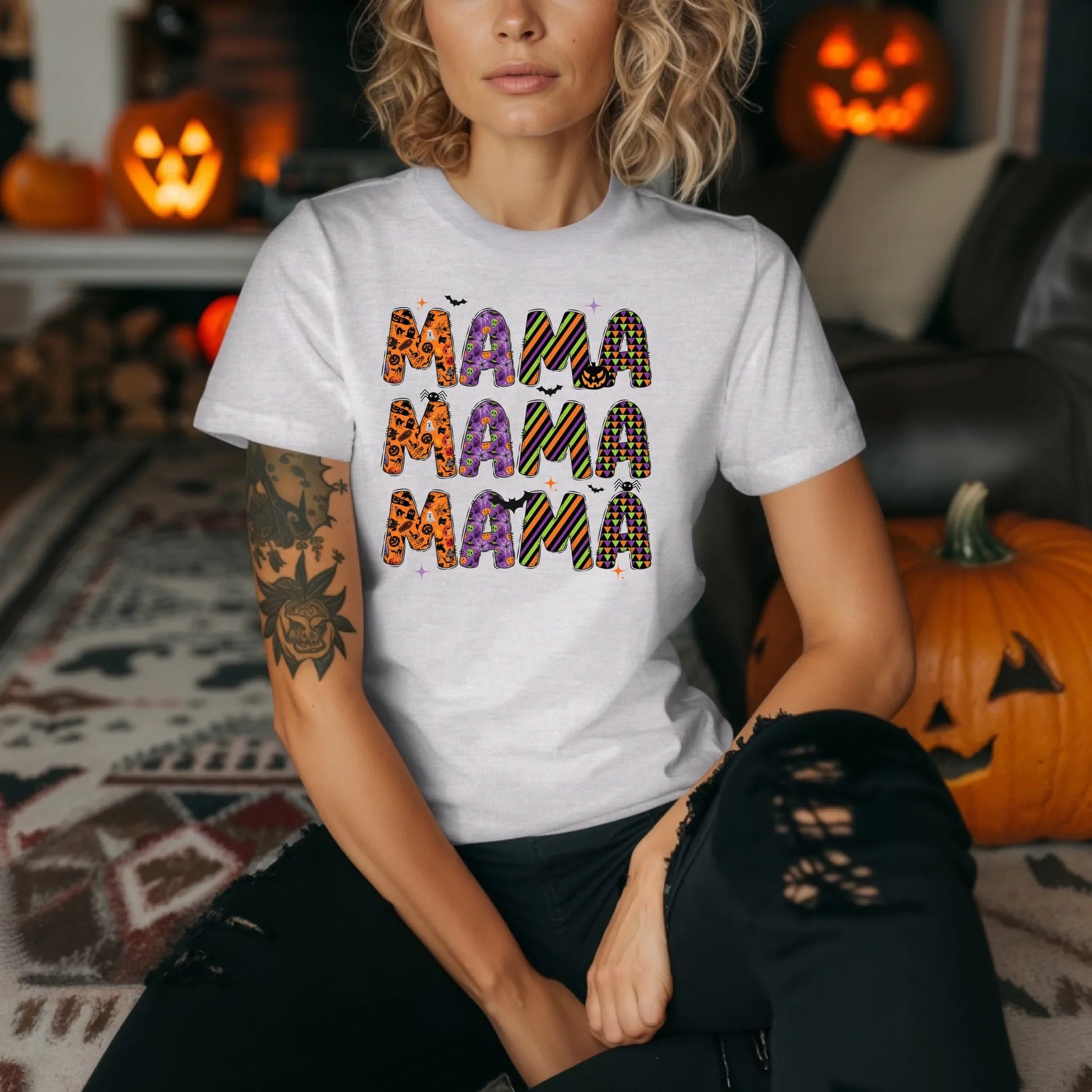 Personalized Halloween Name Shirt – Custom Mama, Mimi, Nana. Hoodie, Sweatshirt | InkThreadWorks.com (Image 2)
