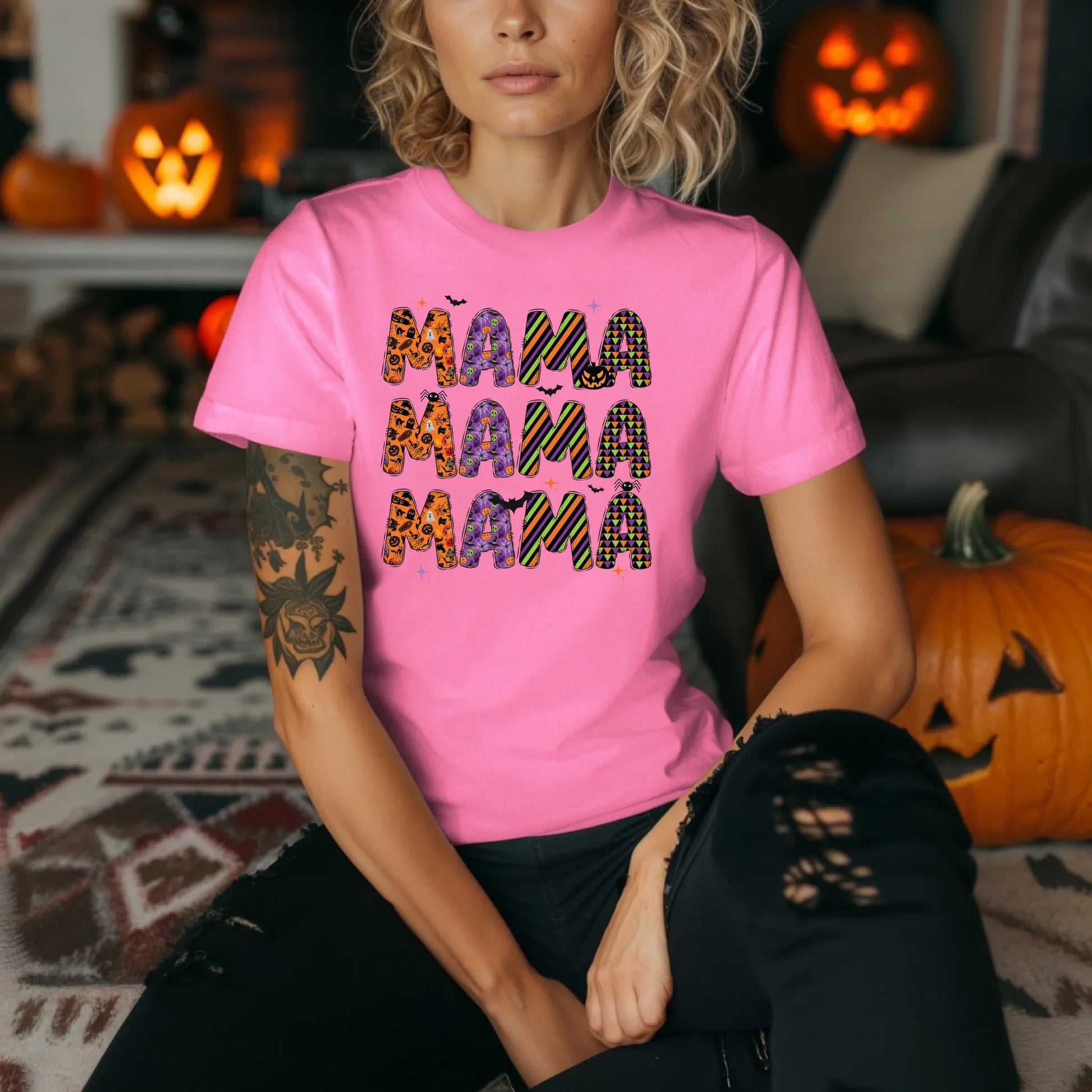 Personalized Halloween Name Shirt – Custom Mama, Mimi, Nana. Hoodie, Sweatshirt | InkThreadWorks.com (Image 3)