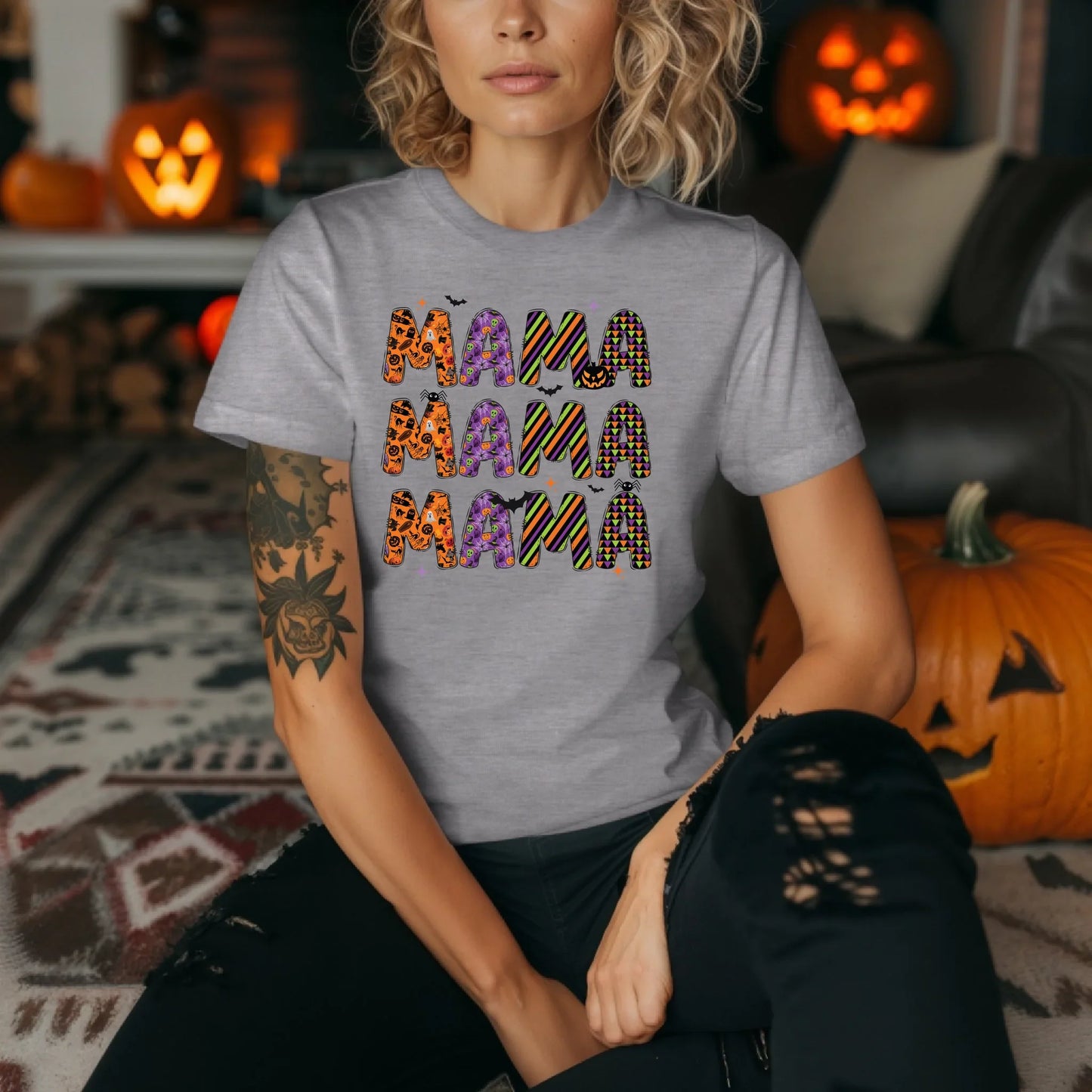 Personalized Halloween Name Shirt – Custom Mama, Mimi, Nana. Hoodie, Sweatshirt | InkThreadWorks.com (Image 4)