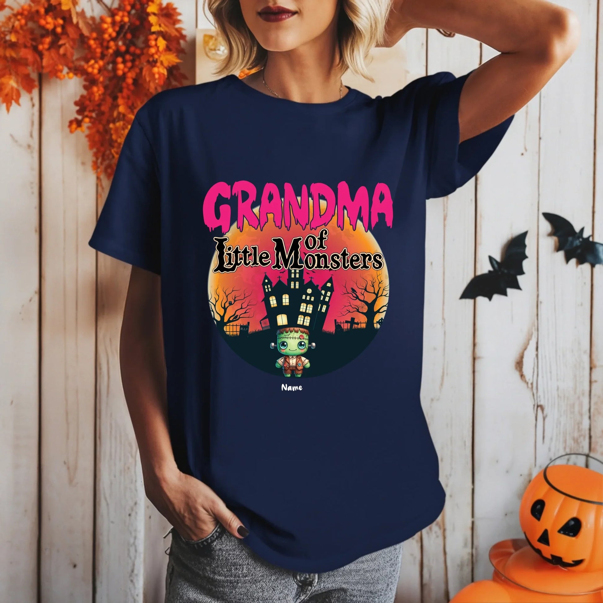 Personalized Grandma of Little Monsters Shirt – Custom Names & Dolls Hoodie, Sweatshirt | InkThreadWorks.com (Image 1)