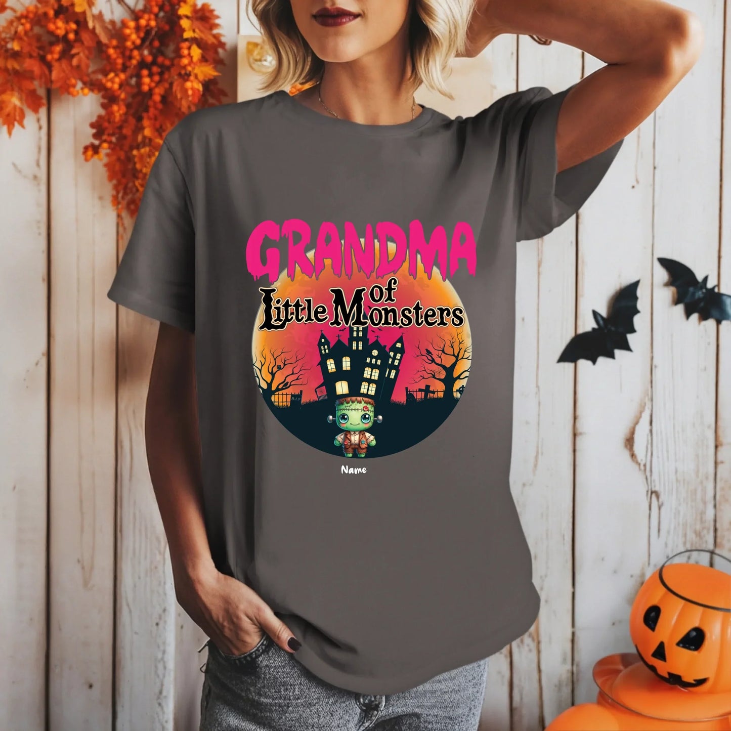Personalized Grandma of Little Monsters Shirt – Custom Names & Dolls Hoodie, Sweatshirt | InkThreadWorks.com (Image 4)
