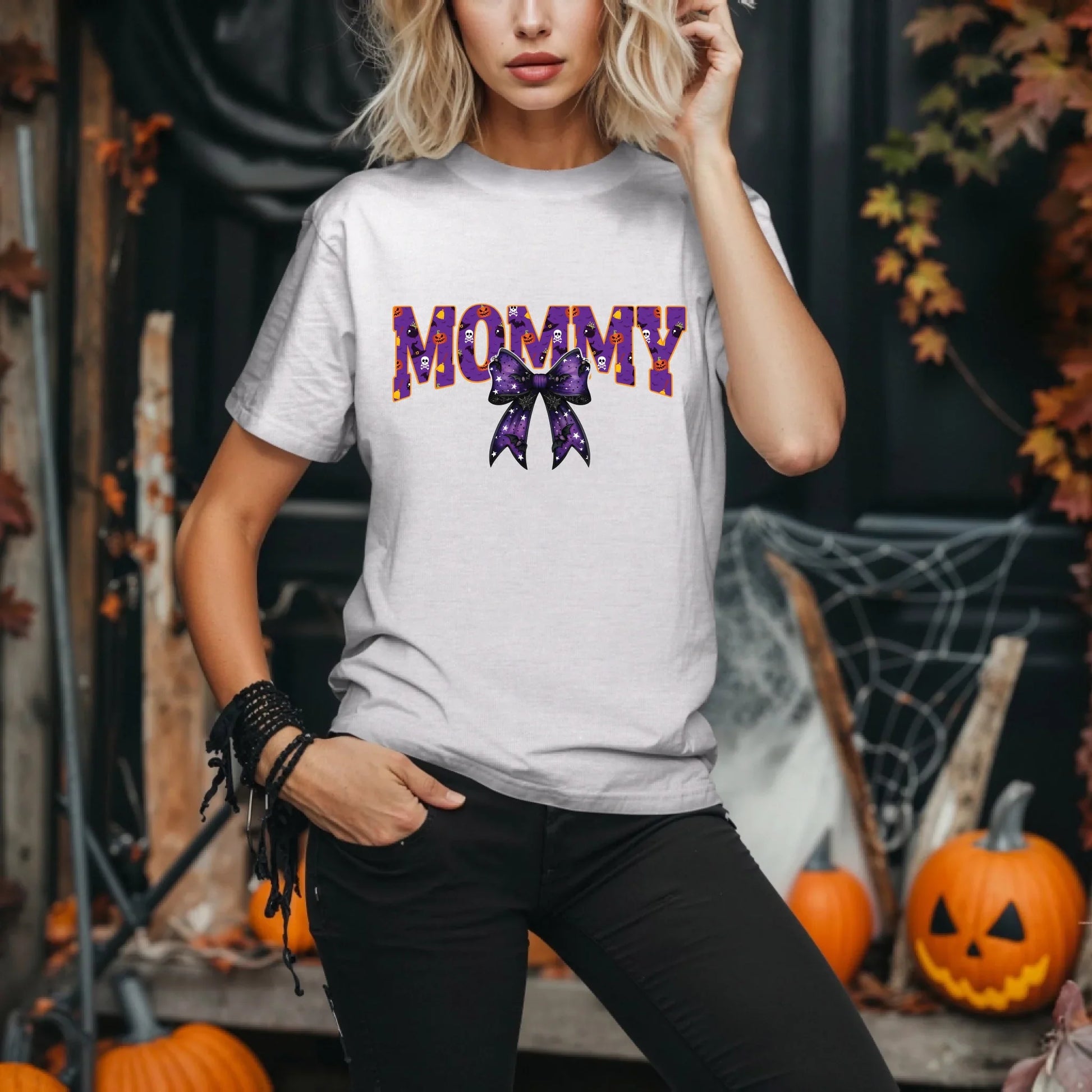 Personalized Halloween Name Shirt – Custom Mommy, Sister, Baby Text Hoodie, Sweatshirt | InkThreadWorks.com (Image 4)