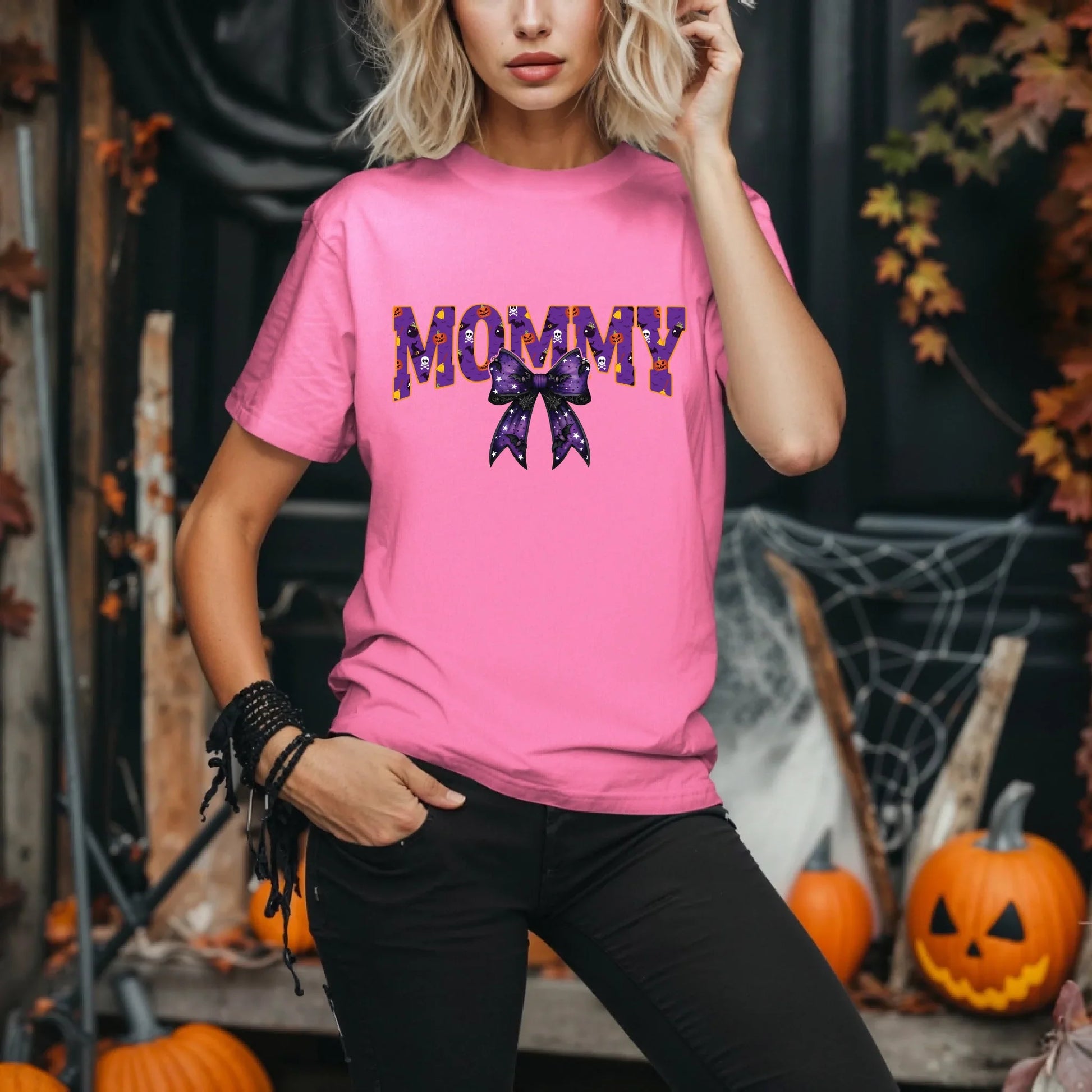 Personalized Halloween Name Shirt – Custom Mommy, Sister, Baby Text Hoodie, Sweatshirt | InkThreadWorks.com (Image 5)