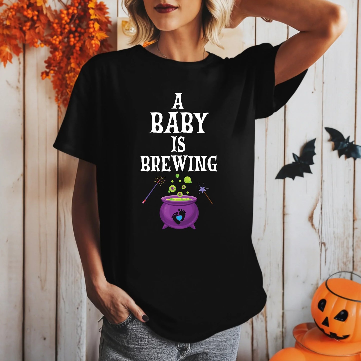 Personalized A Baby Is Brewing Shirt – Custom Baby Gender Reveal Tee Hoodie, Sweatshirt | InkThreadWorks.com (Image 2)