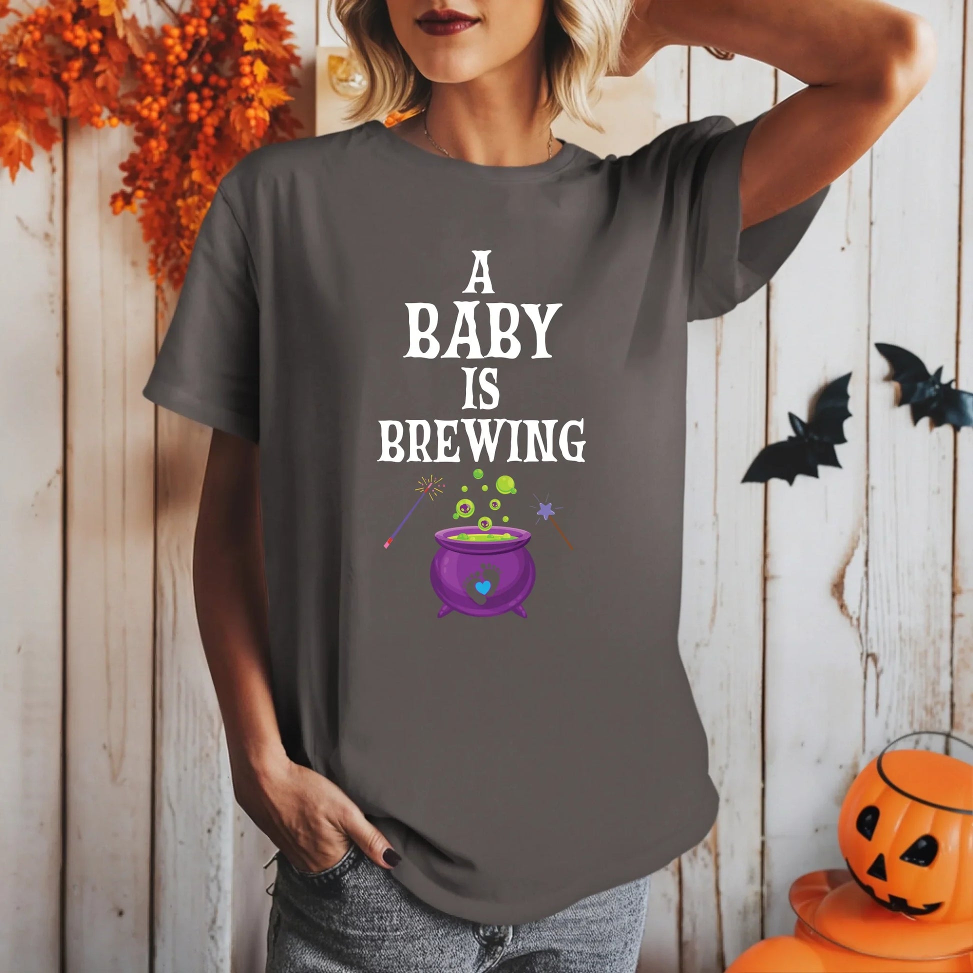 Personalized A Baby Is Brewing Shirt – Custom Baby Gender Reveal Tee Hoodie, Sweatshirt | InkThreadWorks.com (Image 3)
