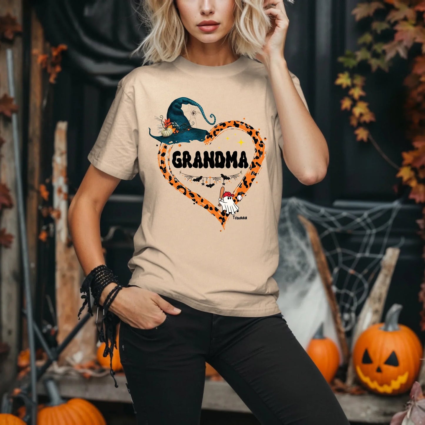 Personalized Grandma & Mommy’s Boo Crew Halloween Shirt – Custom Ghosts & Names Hoodie, Sweatshirt (Image 5)