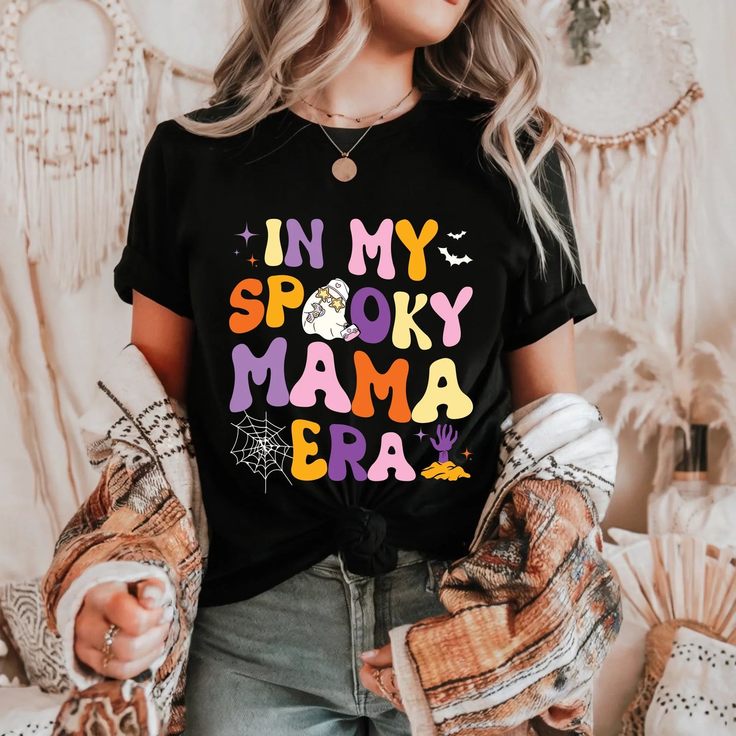 Personalized "In My Spooky Mama Era" Halloween Shirt – Custom Front Artwork Hoodie, Sweatshirt | InkThreadWorks.com (Image 1)