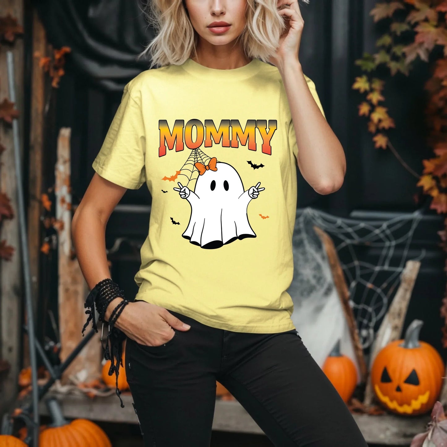 Personalized Ghost Family Halloween Shirt – Baby, Mommy, Sister Hoodie, Sweatshirt | InkThreadWorks.com (Image 5)