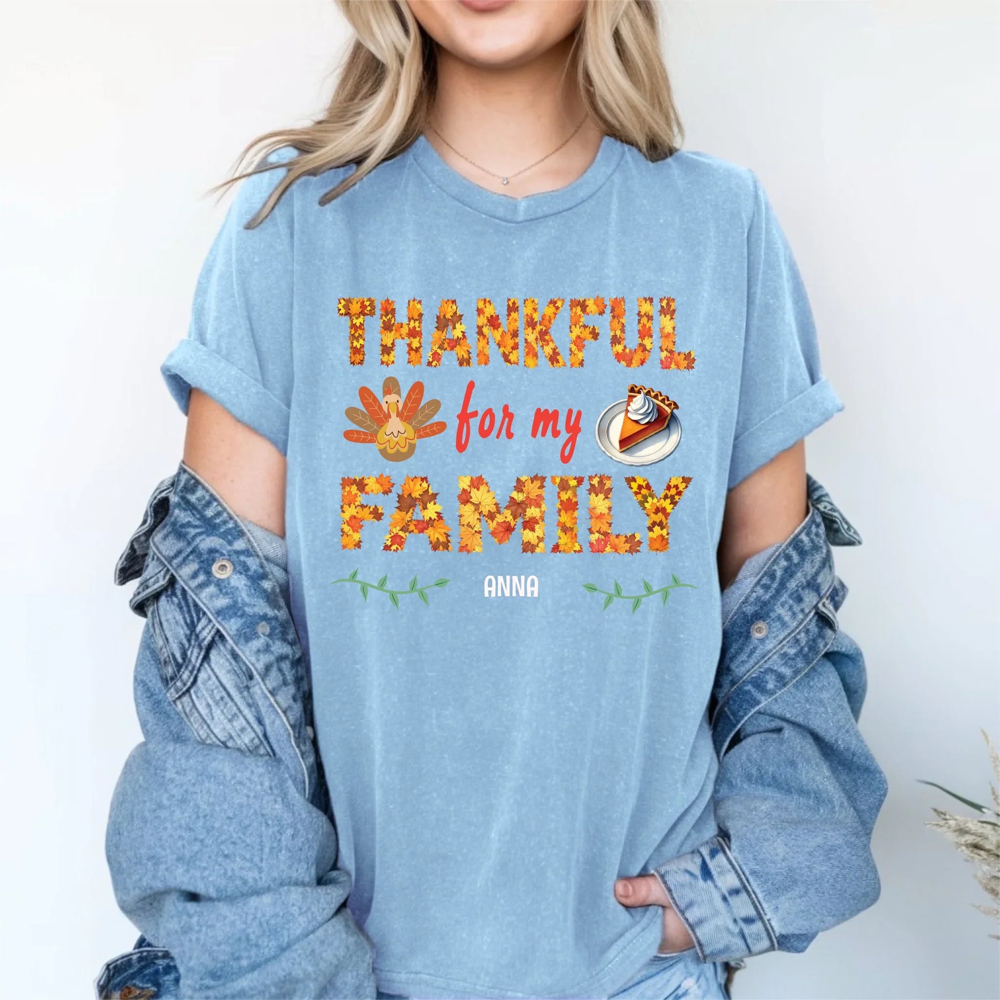 Personalized Thanksgiving Family 2025 Shirt – Custom Name Gift Tee Hoodie, Sweatshirt | InkThreadWorks.com (Image 2)