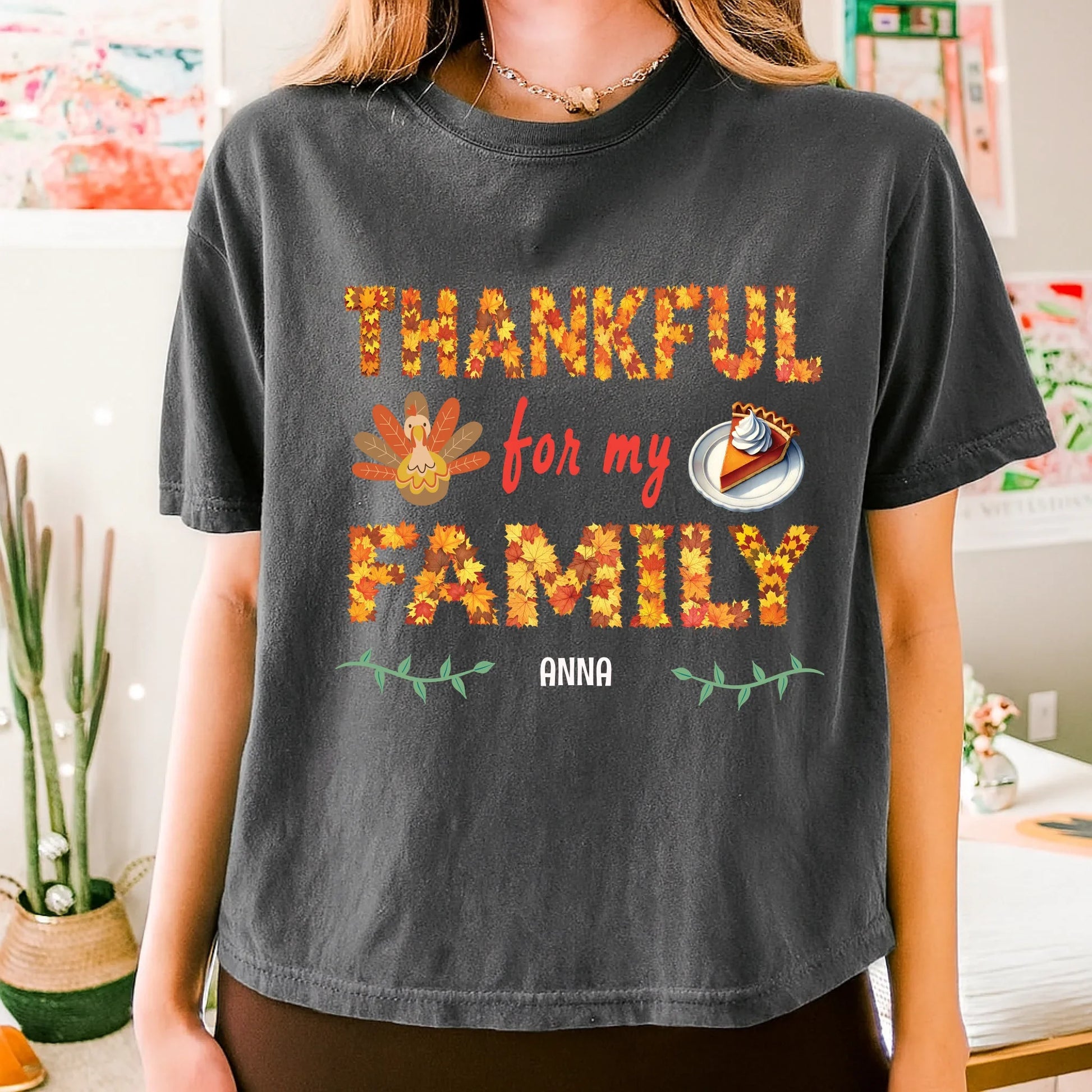 Personalized Thanksgiving Family 2025 Shirt – Custom Name Gift Tee Hoodie, Sweatshirt | InkThreadWorks.com (Image 3)