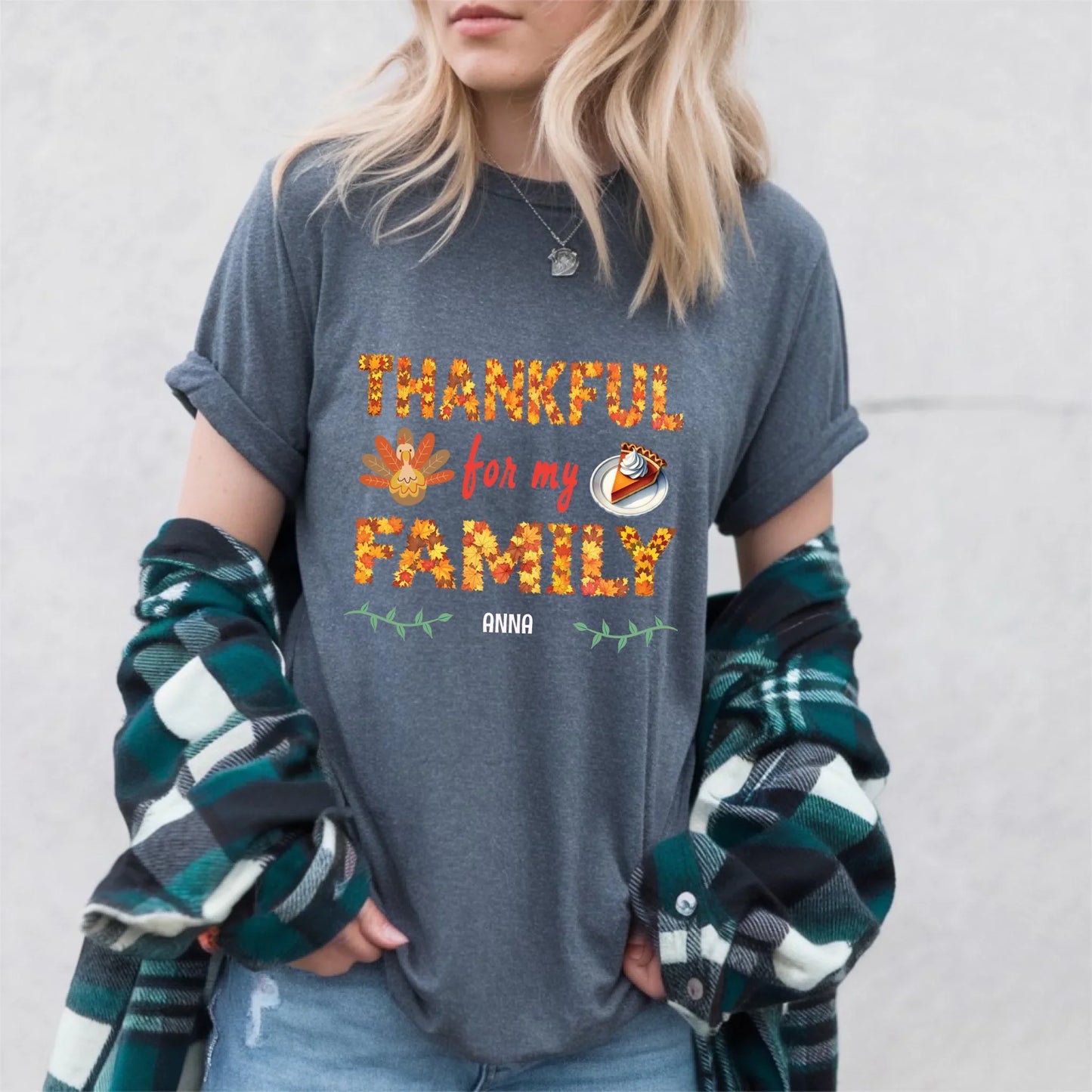 Personalized Thanksgiving Family 2025 Shirt – Custom Name Gift Tee Hoodie, Sweatshirt | InkThreadWorks.com (Image 4)