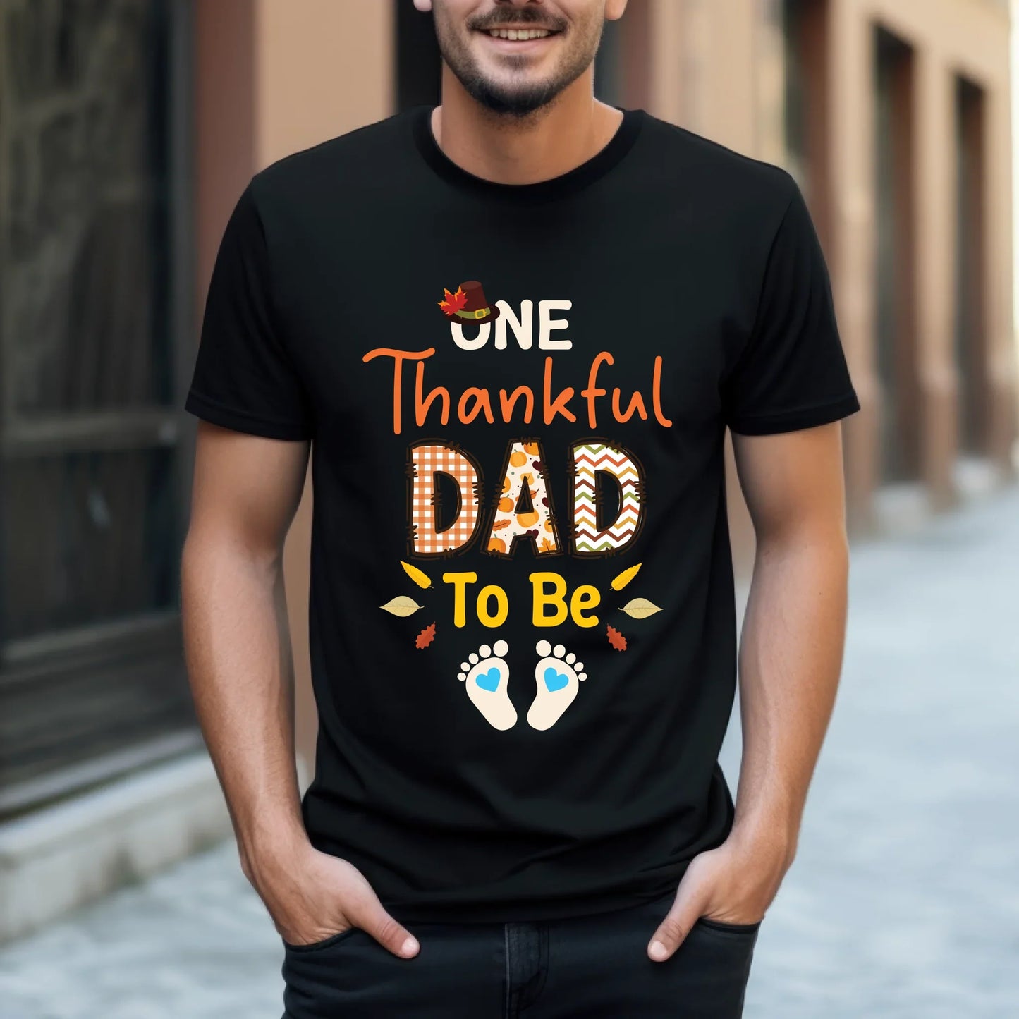 Personalized Thanksgiving Shirt – One Thankful Mom/Dad to Be – Baby Gender Reveal Fall Pregnancy Tee Hoodie,... (Image 2)