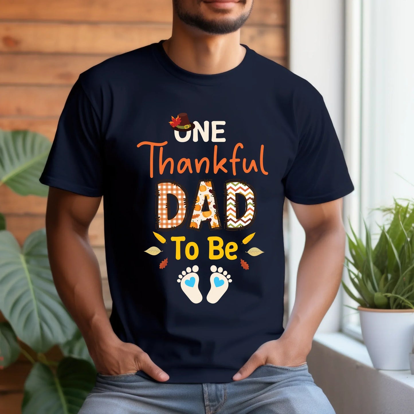 Personalized Thanksgiving Shirt – One Thankful Mom/Dad to Be – Baby Gender Reveal Fall Pregnancy Tee Hoodie,... (Image 4)
