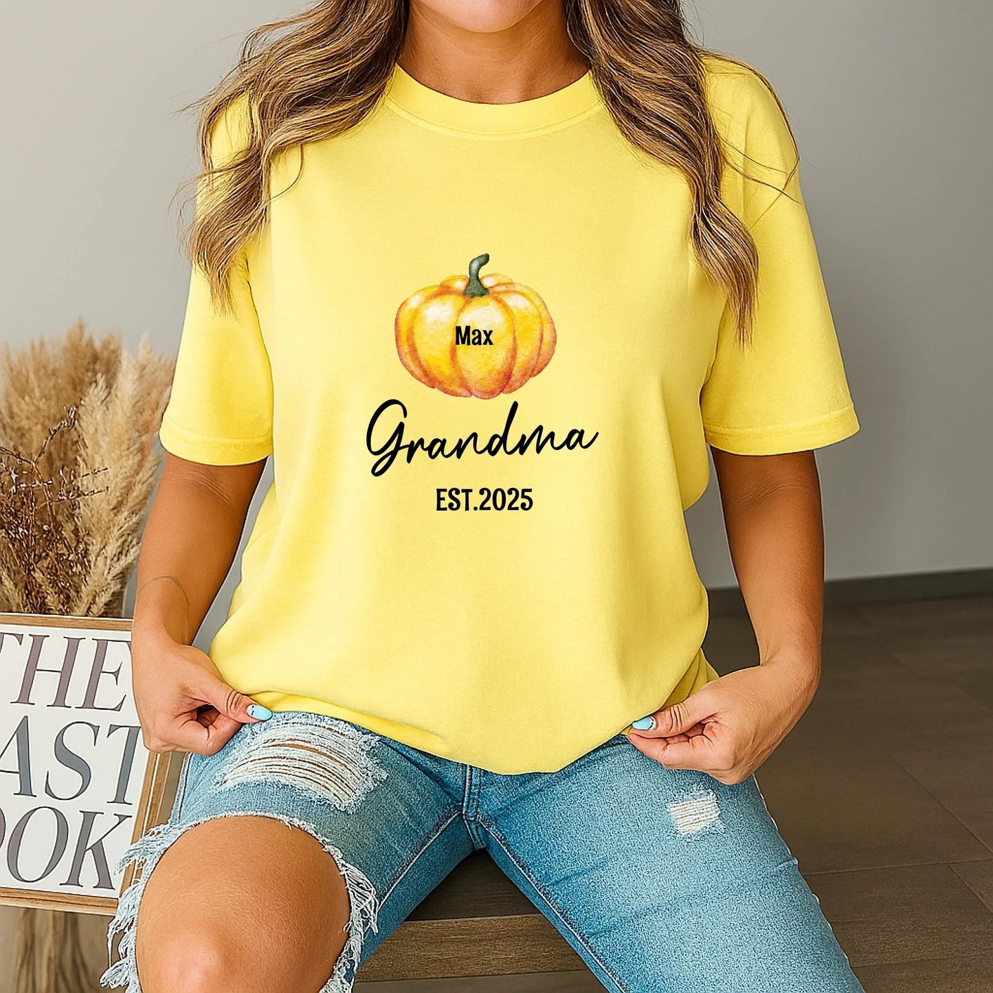 Personalized Grandma Pumpkin Shirt – Custom Family Names Fall Tee Hoodie, Sweatshirt | InkThreadWorks.com (Image 5)