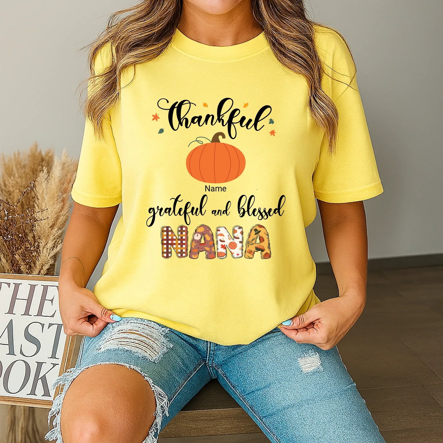 Personalized Nana/Mommy Pumpkin Shirt – Custom Family Names Thanksgiving Tee Hoodie, Sweatshirt (Image 4)