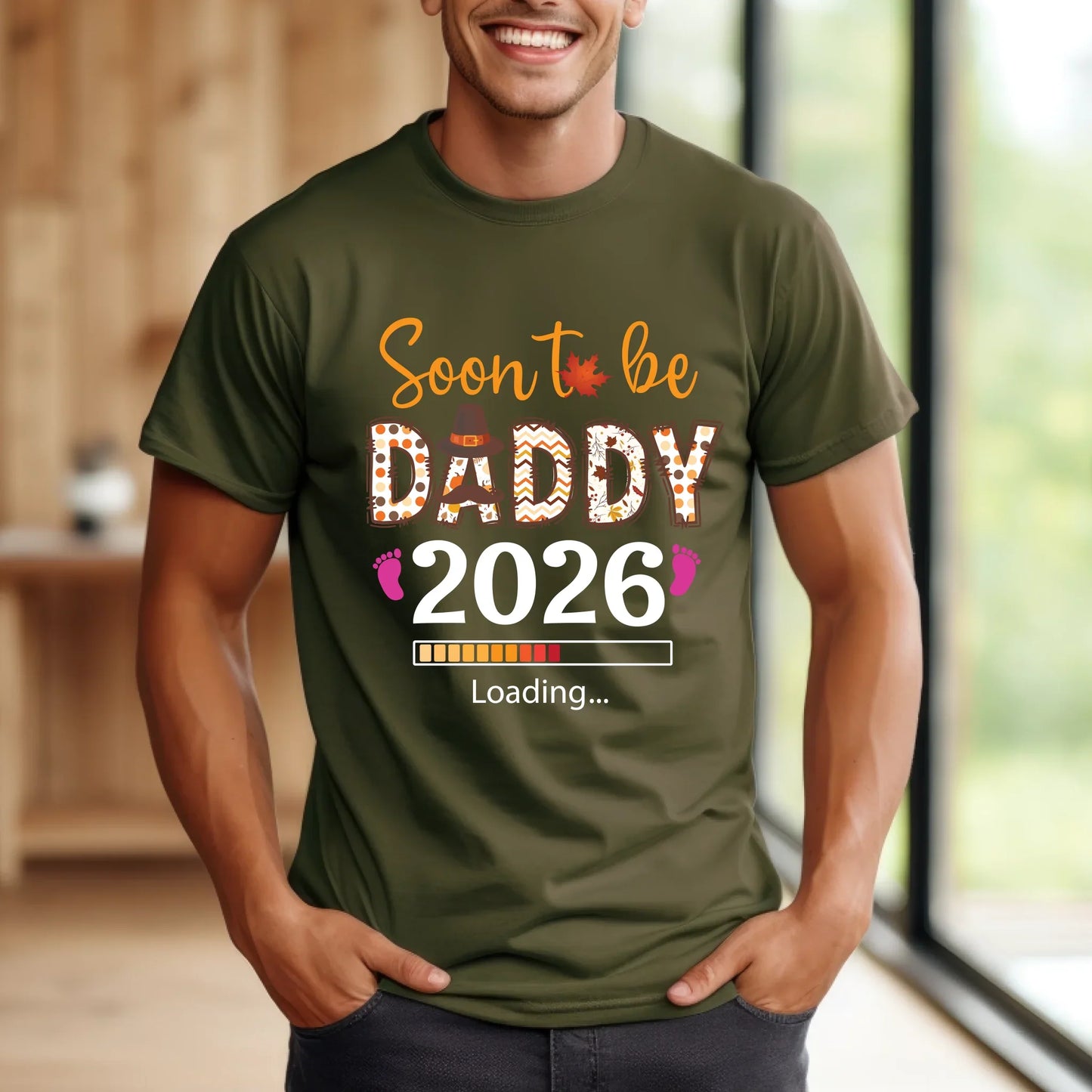 Personalized “Soon To Be Daddy 2026” Shirt – Custom Baby Gender – Funny Pregnancy Announcement Tee Hoodie,... (Image 3)