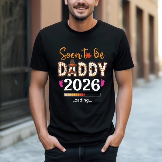 Personalized “Soon To Be Daddy 2026” Shirt – Custom Baby Gender – Funny Pregnancy Announcement Tee Hoodie,... (Image 1)