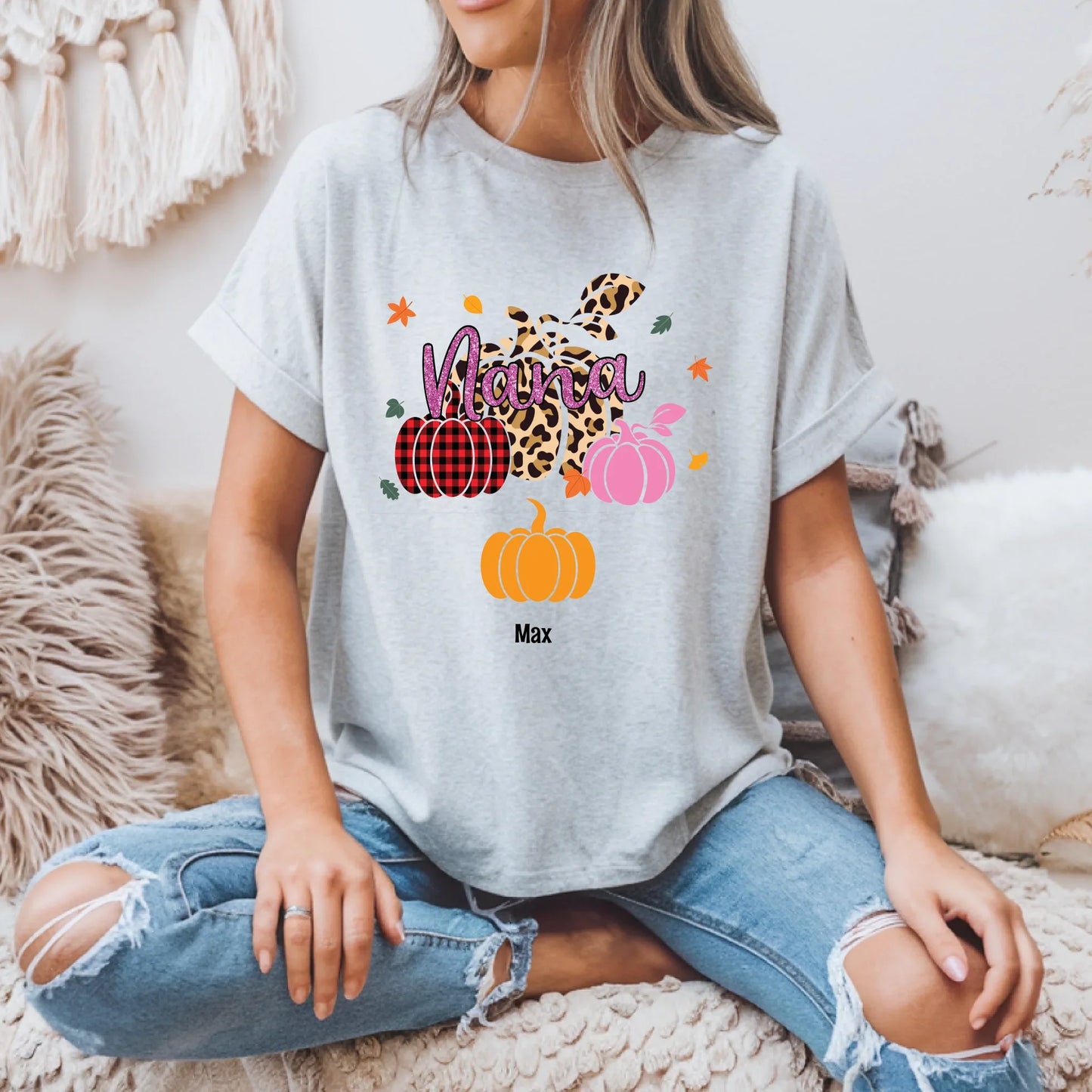 Mommy Pumpkin Patch Shirt – Custom Family Names Fall Tee Hoodie, Sweatshirt | InkThreadWorks.com (Image 3)