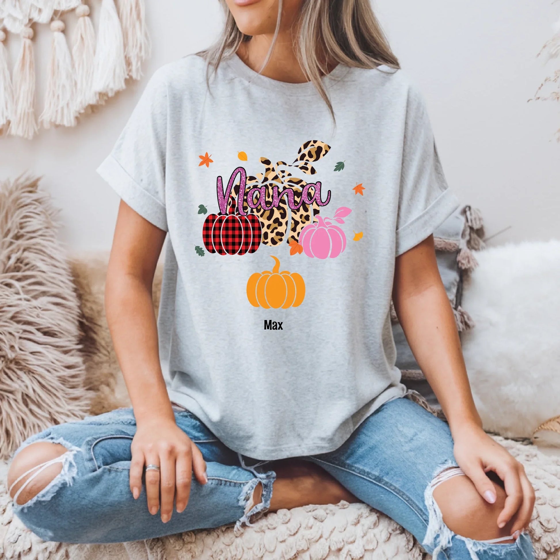 Mommy Pumpkin Patch Shirt – Custom Family Names Fall Tee Hoodie, Sweatshirt | InkThreadWorks.com (Image 3)