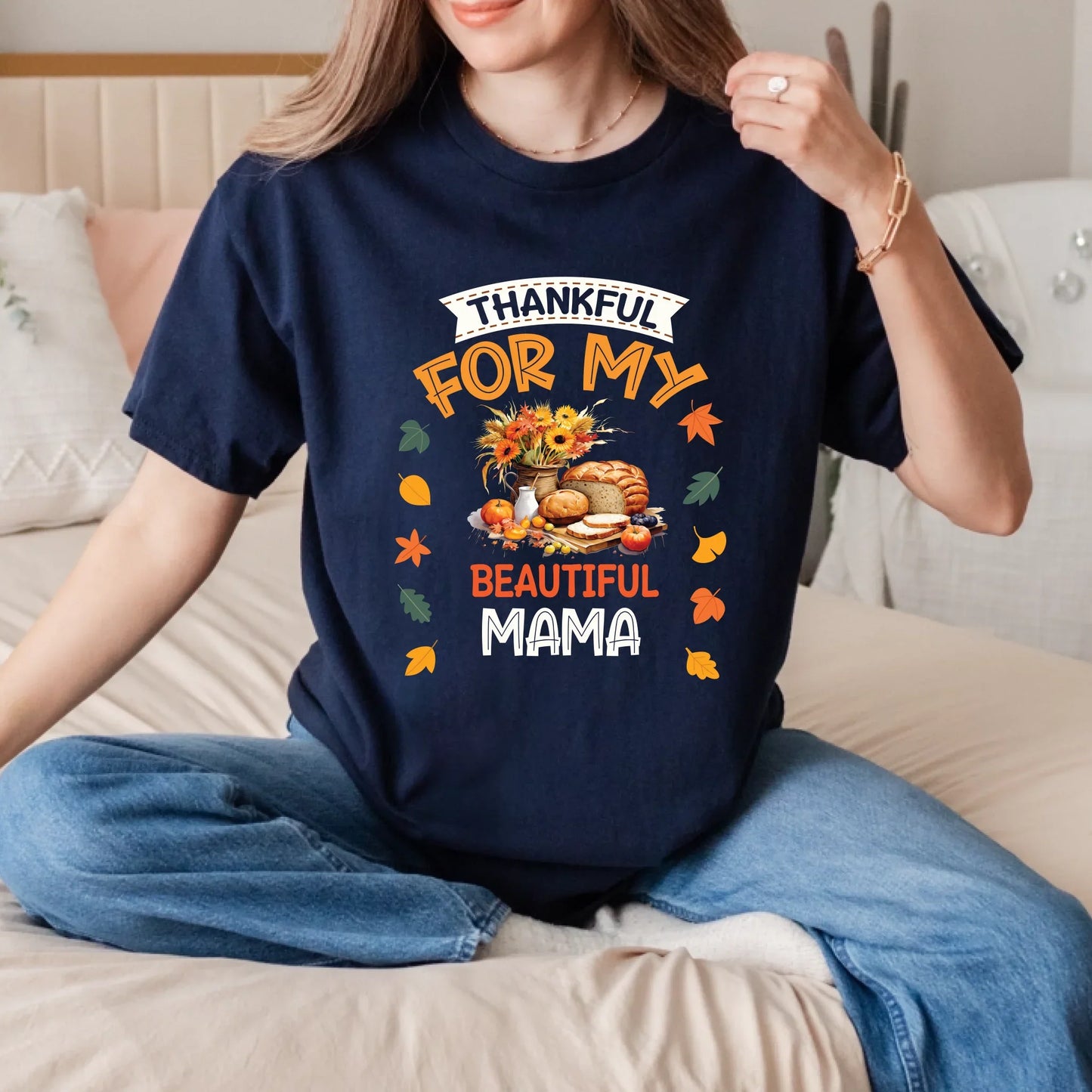 Thankful for My Beautiful Mom & Grandma Thanksgiving Shirt – Fall Harvest Tee Hoodie, Sweatshirt (Image 2)